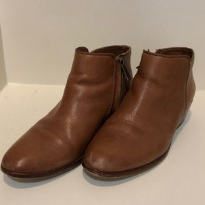 Sam Edelman Petty Brown Leather Booties